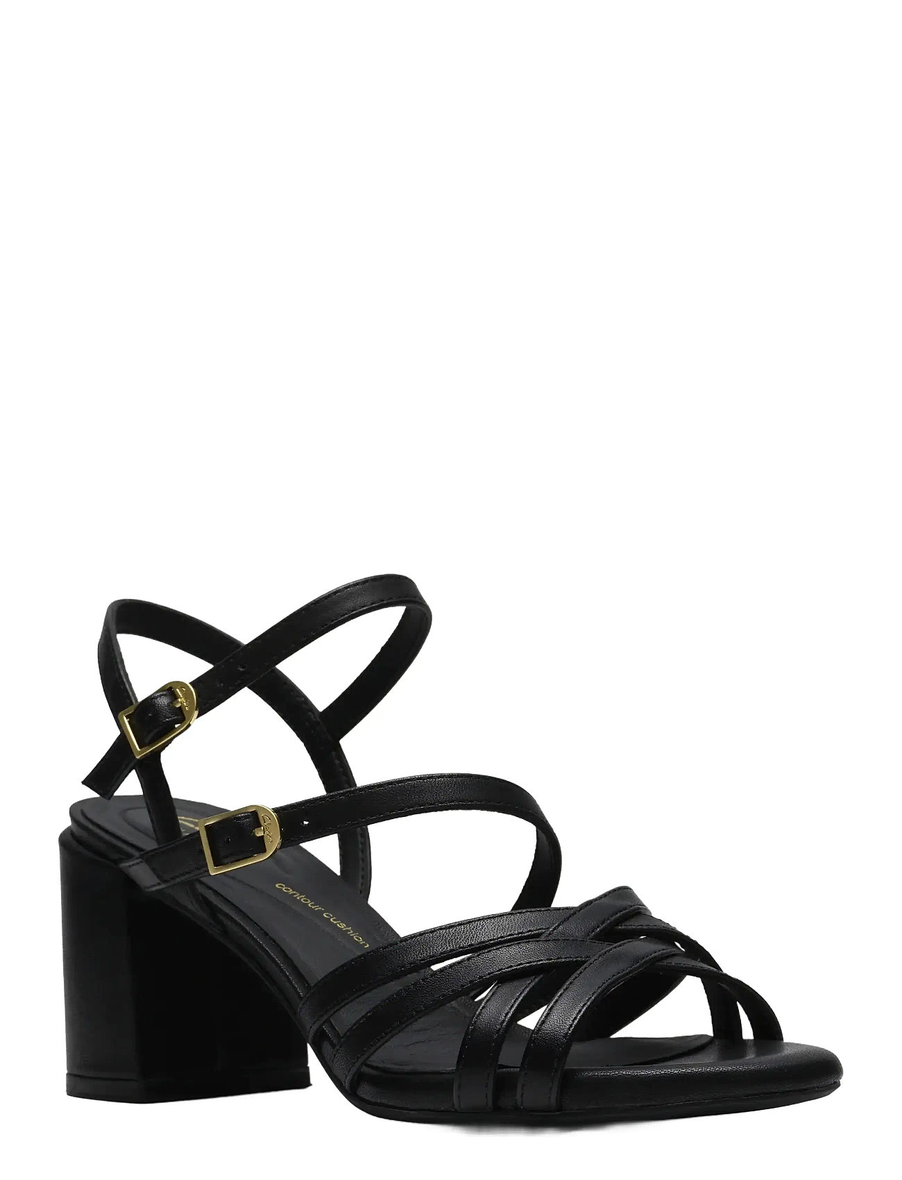 Clarks Ezoria Strap D, 41.5, Black, Hæle > Sandaler Med Hæl, Dame