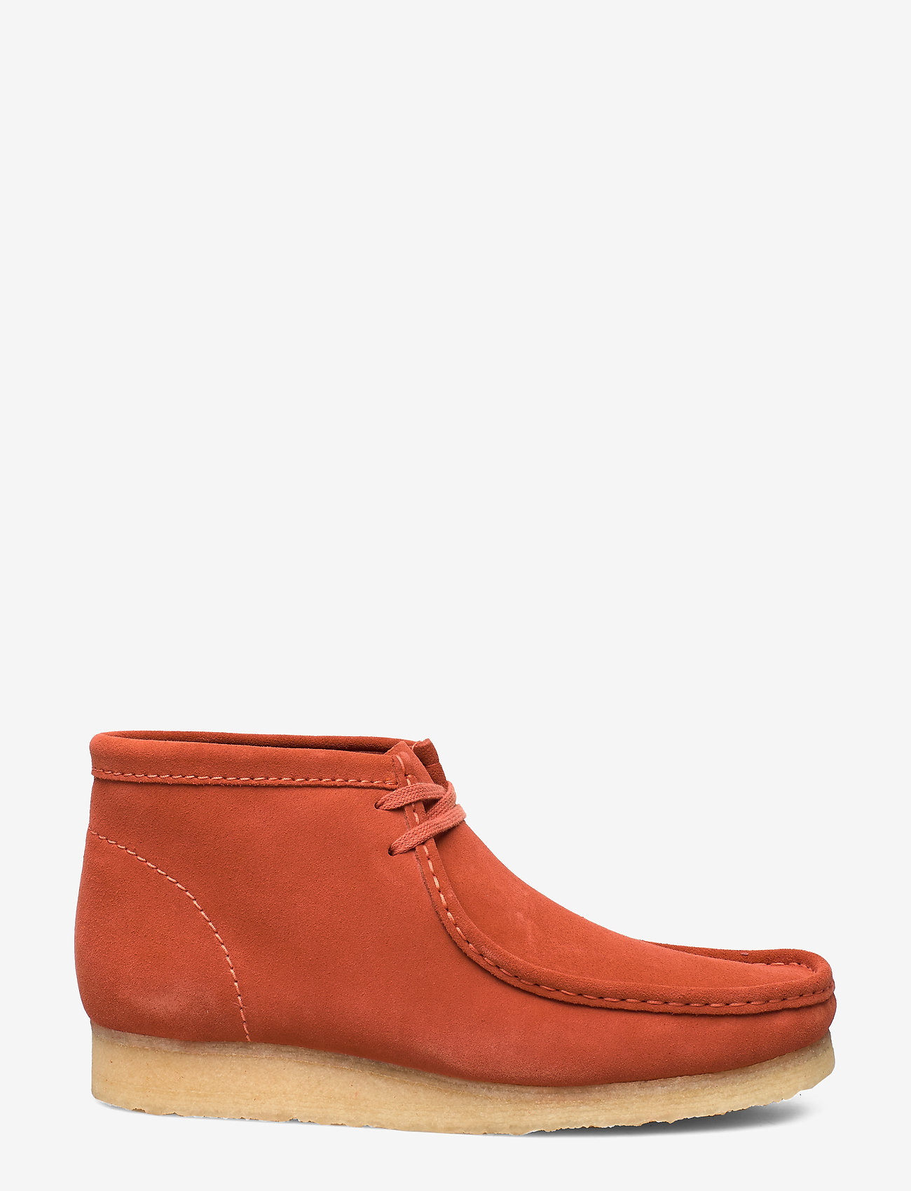 orange wallabee clarks
