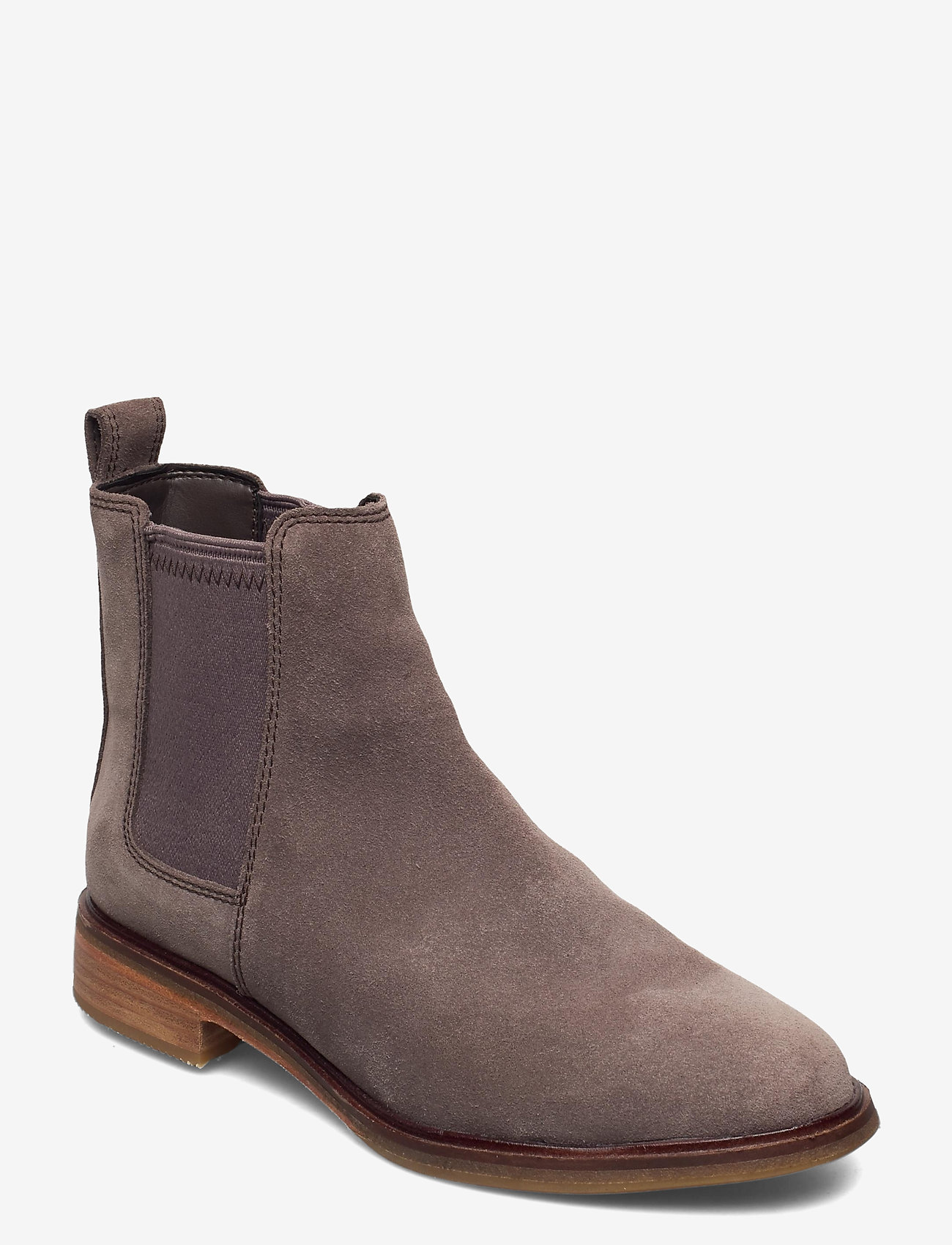 clarks taupe suede