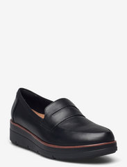 shaylin step black leather