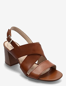 Jocelynne Bao - sandaler med hæl - tan leather