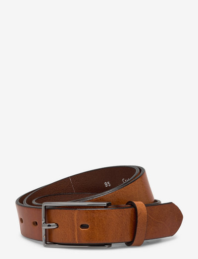 Claudio leather belt - klassiske belter - brun