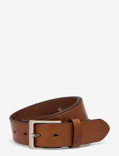 Claudio leather belt - klassiske belter - brown