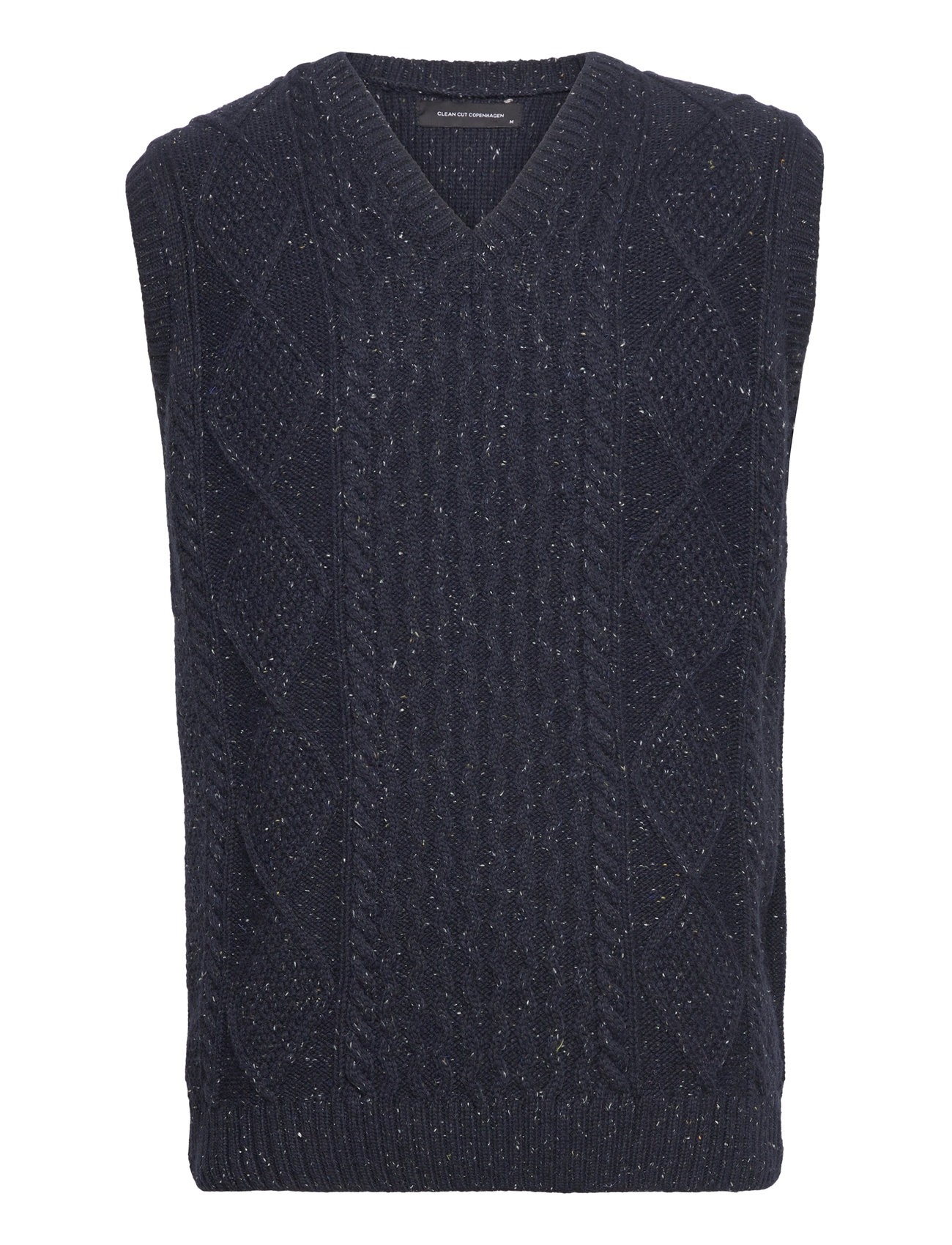Roberto V-Neck Knit Vest Tops Knitwear Knitted Vests Black Clean Cut Copenhagen