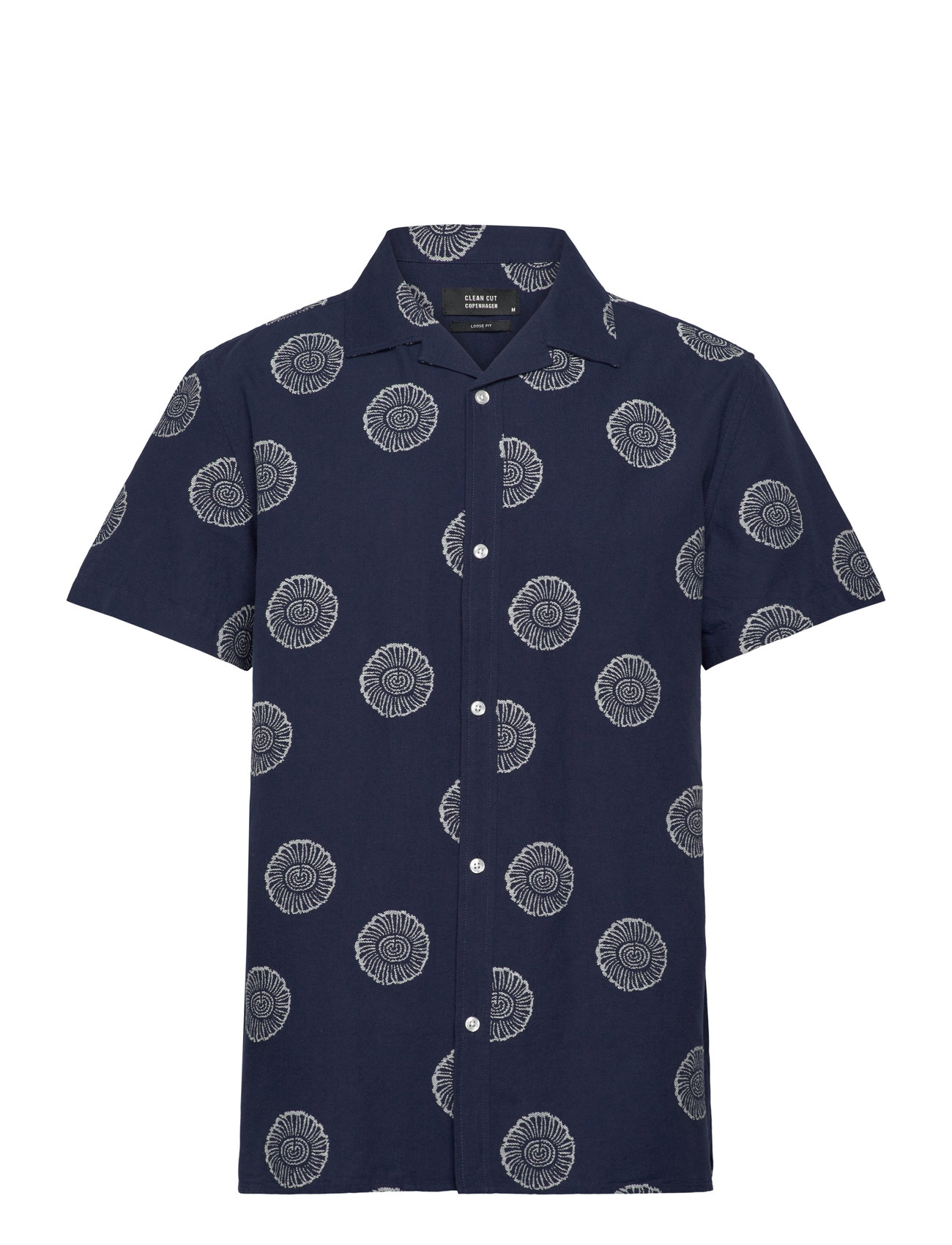 CLEAN CUT COPENHAGEN Bowling Miller Shirt Ss Navy - XL - Herren