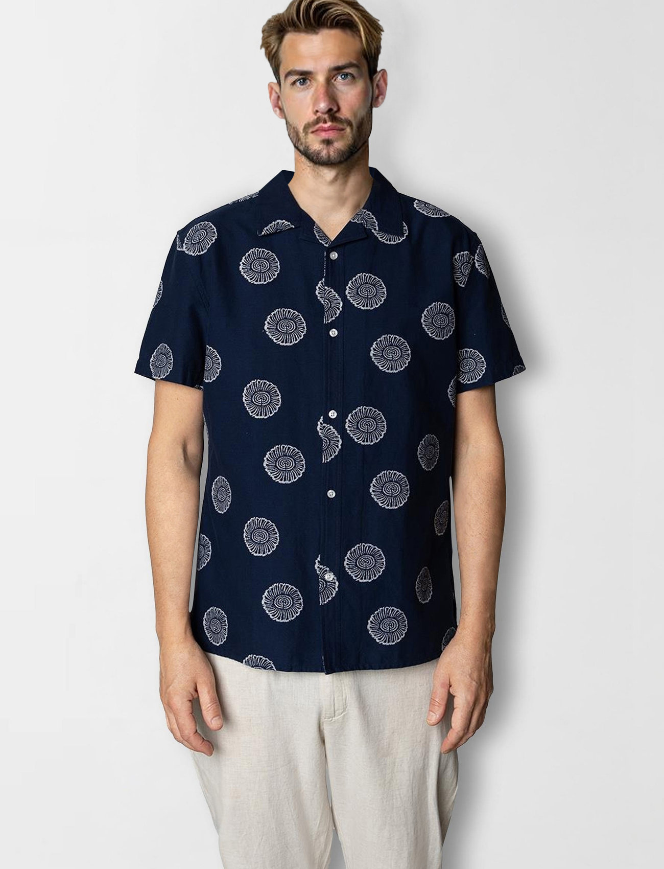 Clean Cut Copenhagen Bowling Miller Shirt Ss, XL, Navy, T-Shirts > Kortærmede, Herre