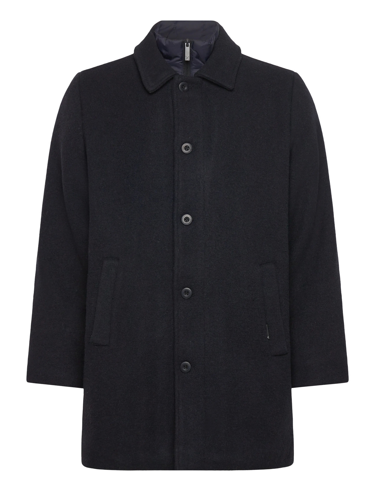CLEAN CUT COPENHAGEN Hasting Wolle Mantel Navy - XXXL - Herren