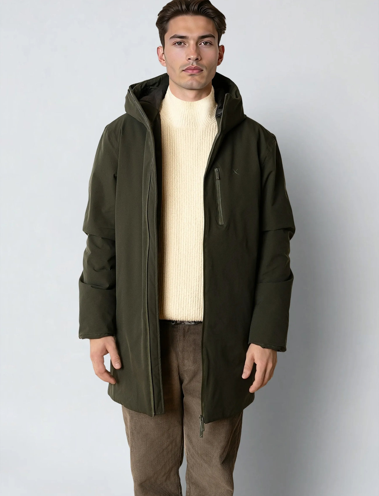 Clean Cut Copenhagen Mathias Coat, L, Green, Jakker > Parkaer, Herre