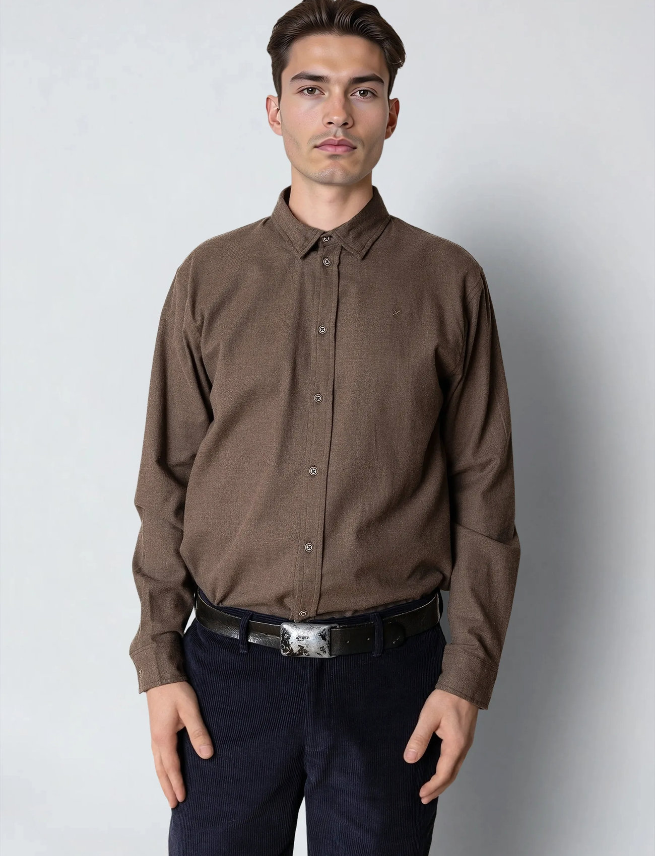 Clean Cut Copenhagen Russel Flannel Shirt, 3XL, Brown, Shirts > Flannel Shirts, Herre