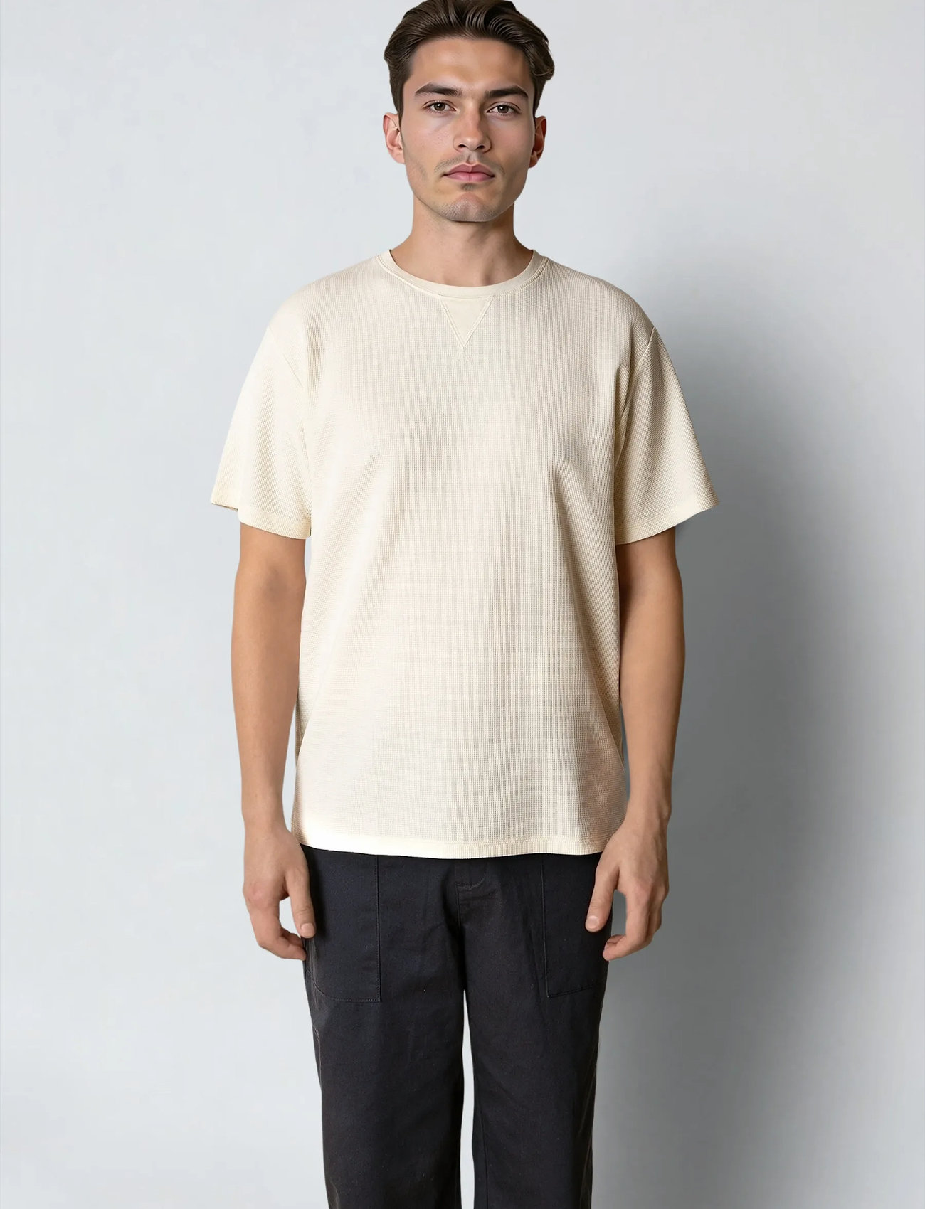 Clean Cut Copenhagen Enzo T-Shirt, XXL, Cream, T-Shirts > Kortærmede, Herre