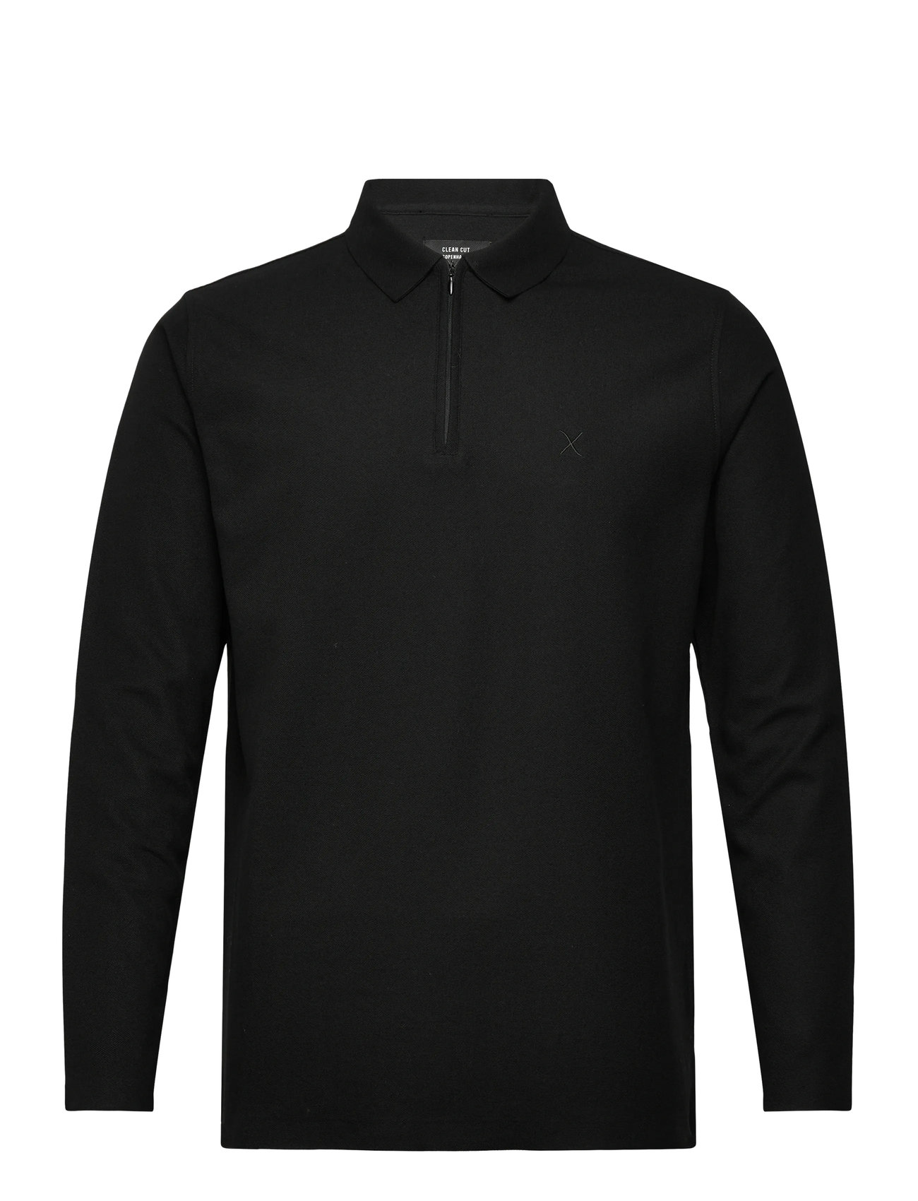 CLEAN CUT COPENHAGEN Joss L/S Polo Schwarz - M - Herren
