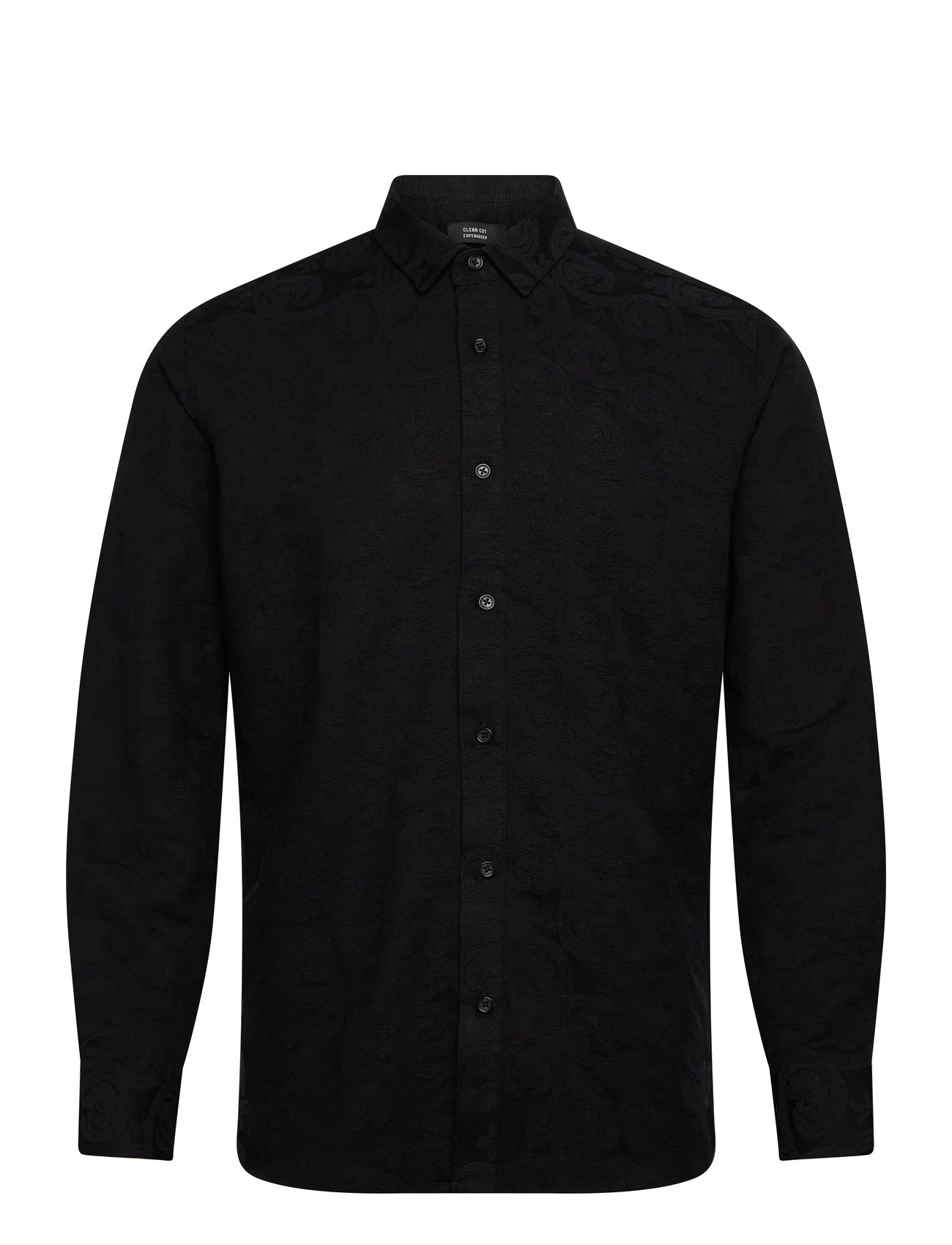 CLEAN CUT COPENHAGEN Malvin Jaquard Shirt Schwarz - M - Herren