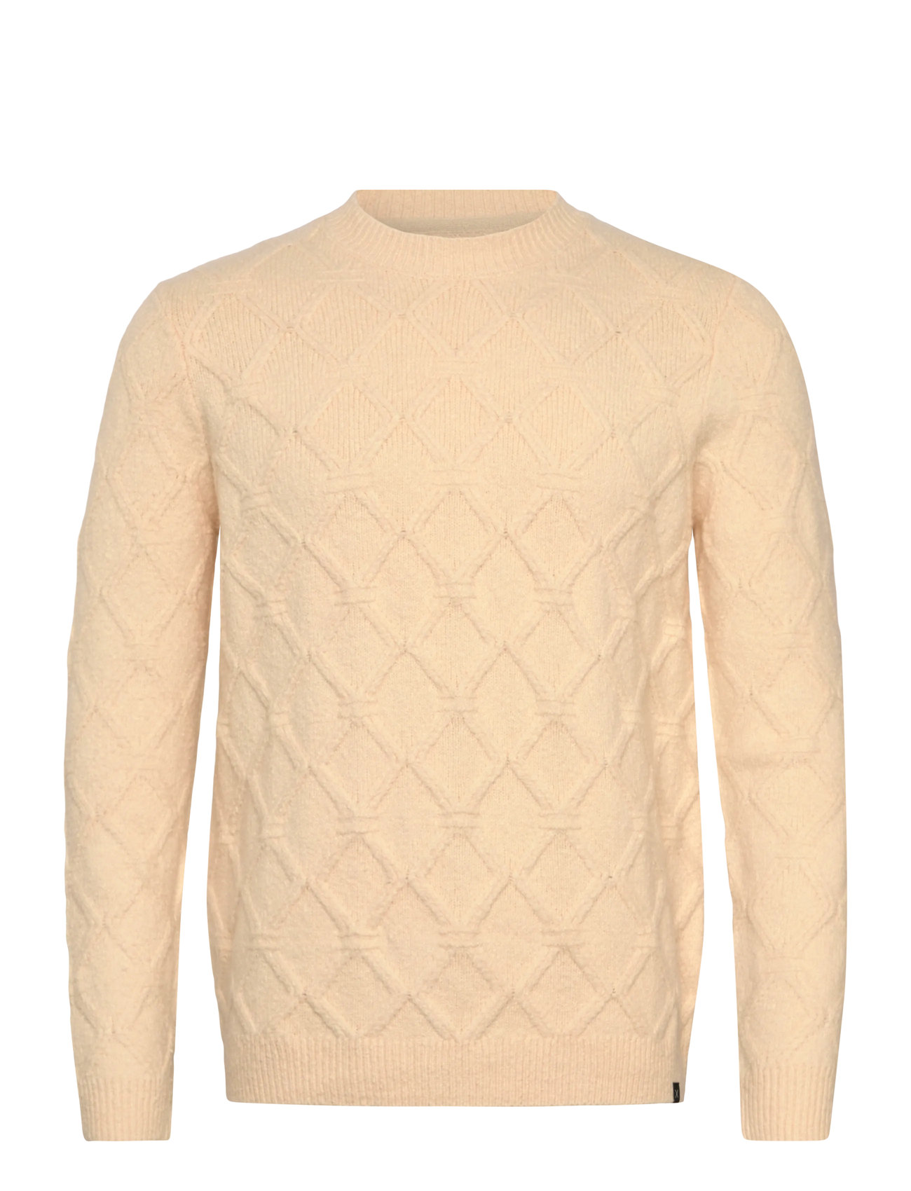 CLEAN CUT COPENHAGEN Avery Cable Knit Cream - S - Herren