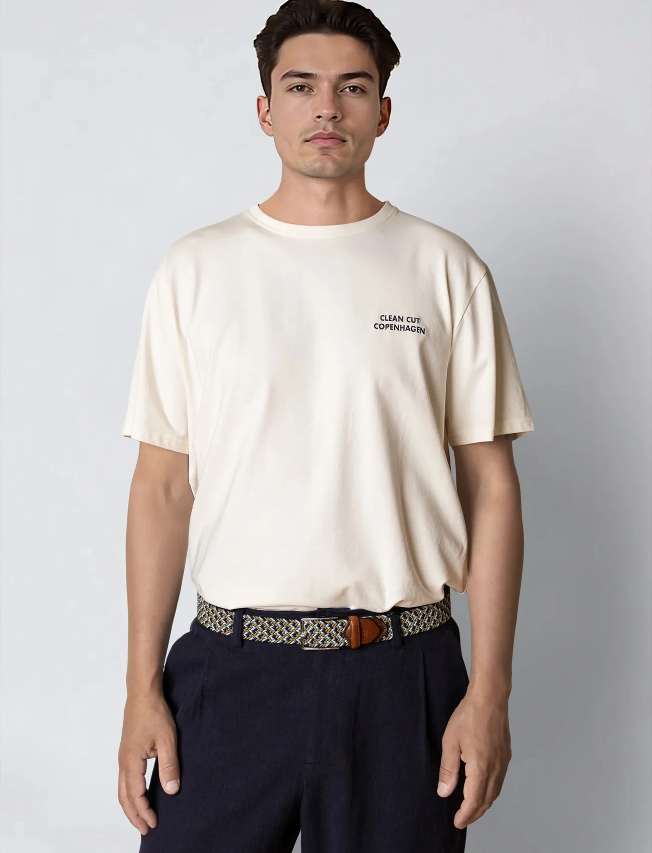 Clean Cut Copenhagen Esme Organic T-Shirt, 3XL, Cream, T-Shirts > Kortærmede, Herre