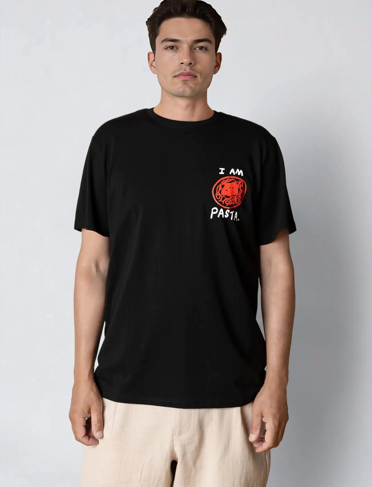 Clean Cut Copenhagen Pasta T-Shirt, XL, Black, T-Shirts > Kortærmede, Herre
