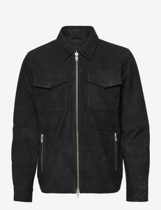 Carl Suede Jacket - leather jackets - black