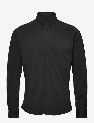 Hudson Stretch Shirt L/S - peruskauluspaidat - black