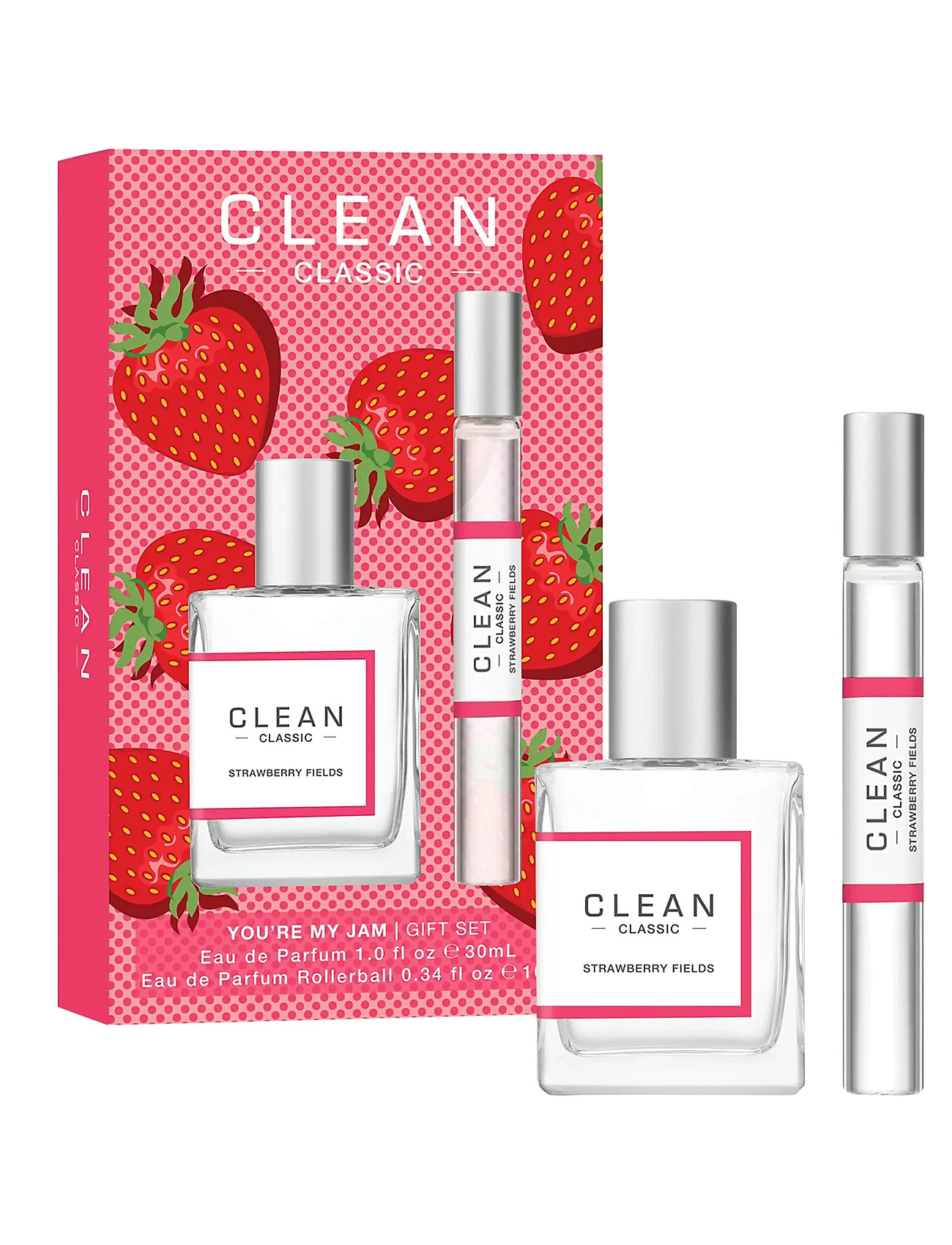 CLEAN Gift Set Classic Strawberry Fields Edp Duo, 40 ml, Nude, Parfume > Eau De Parfum, Dame
