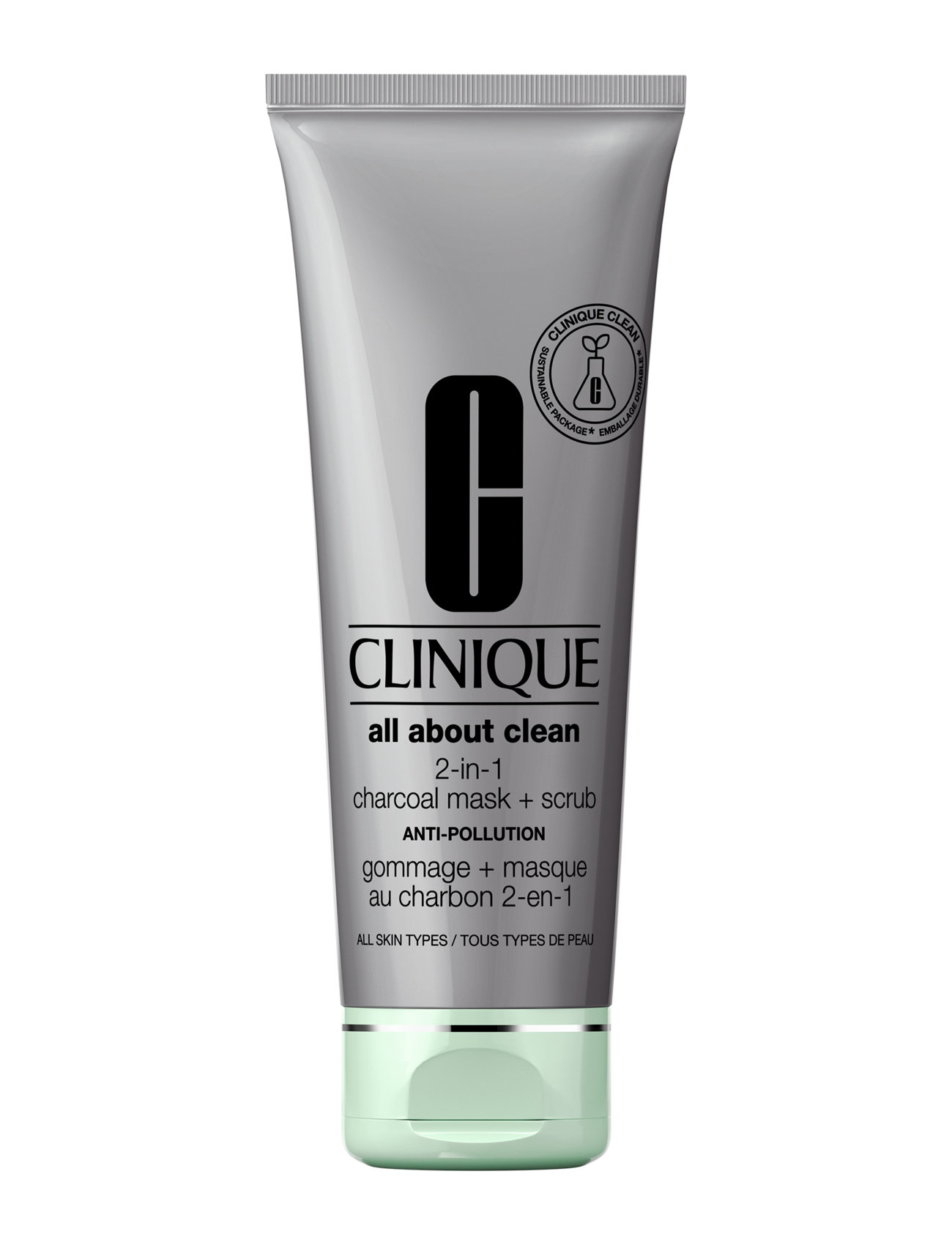 Clinique "All About Clean Charcoal Mask + Scrub Anti-Pollution Beauty Women Skin Care Face Masks Clay Nude Clinique"