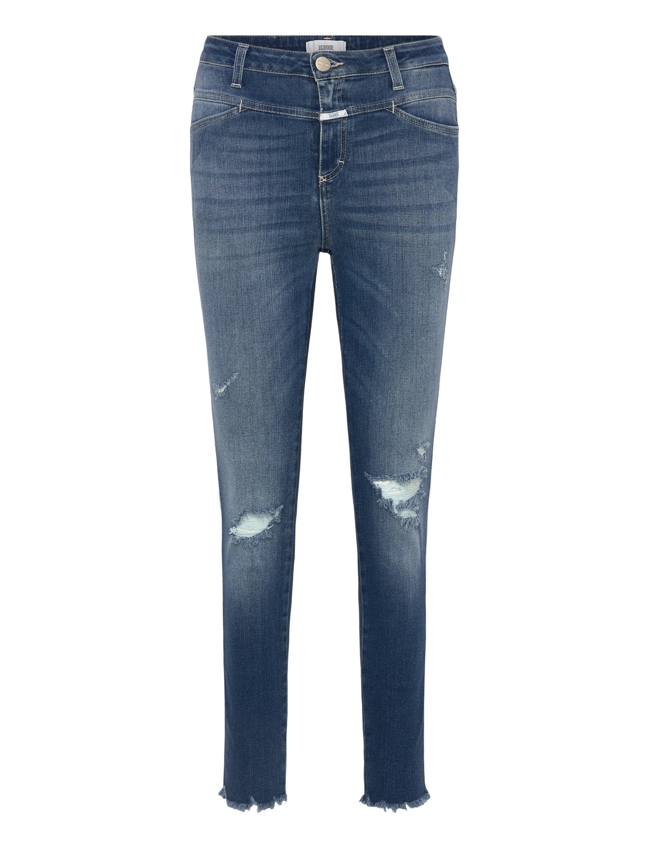 Closed Skinny Pusher Jeans Mid Blue, 25, Blue, Jeans > Smalle, Dame