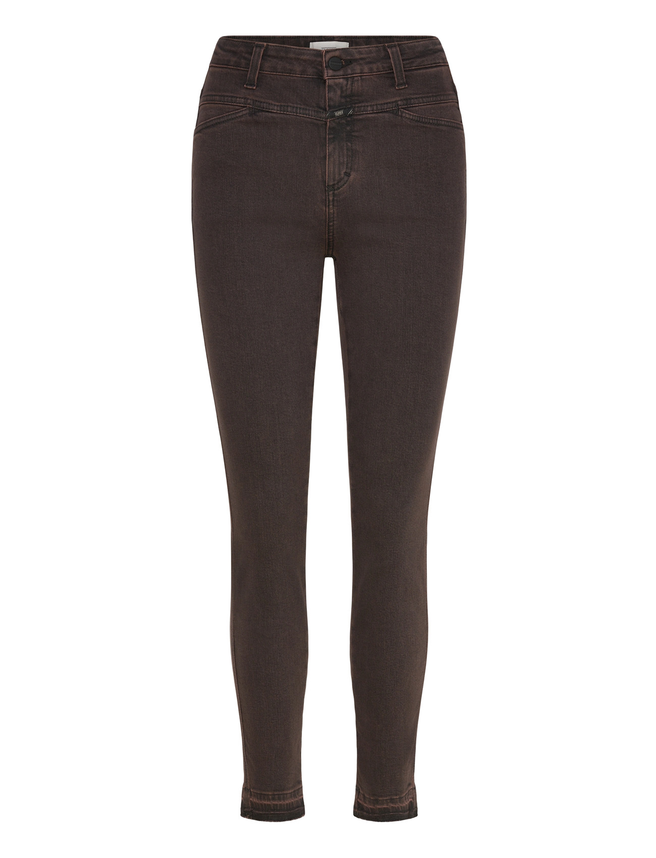 Closed Closed Women Skinny Pusher Jeans Burgundy, 26, Brown, Jeans > Skinny, Dame