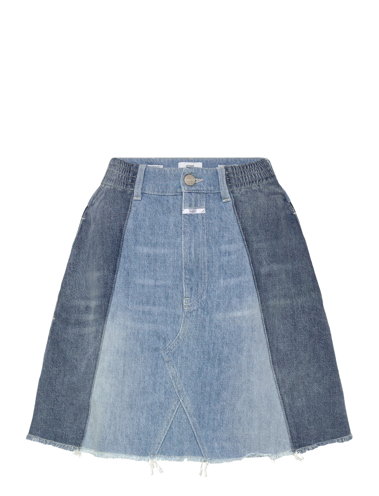 Closed Women Denim Patchwork Skirt Mid Blue, 28, Blue, Nederdele > Korte Nederdele, Dame