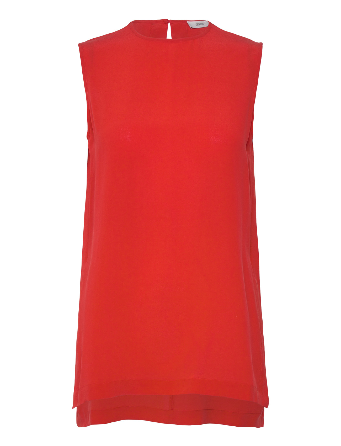 Closed Slit Top Shirts & Blouses Fiery Red, L, Red, Bluser > Uden Ærmer, Dame