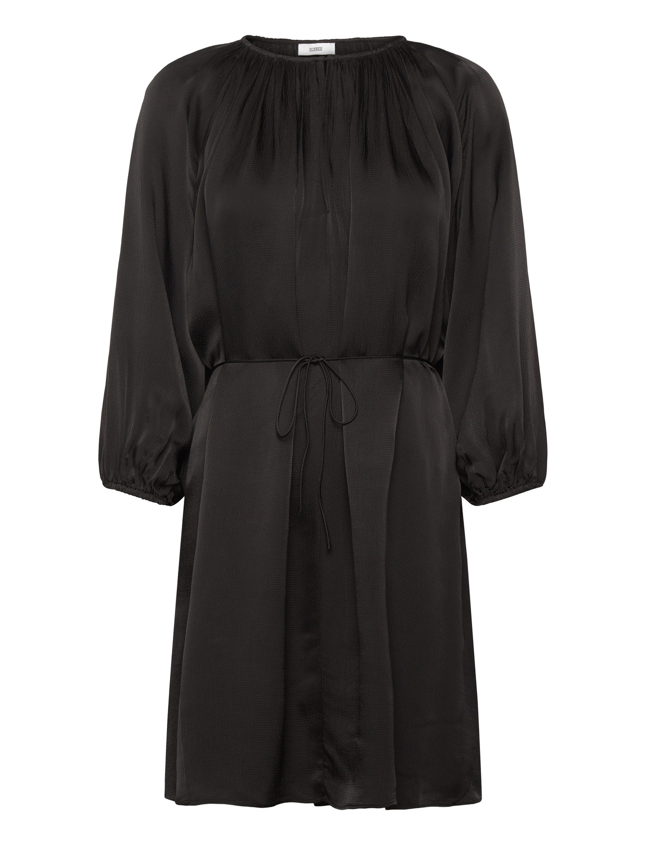 Closed Short Belted Dress Black, XS, Black, Designere > Korte Kjoler, Dame
