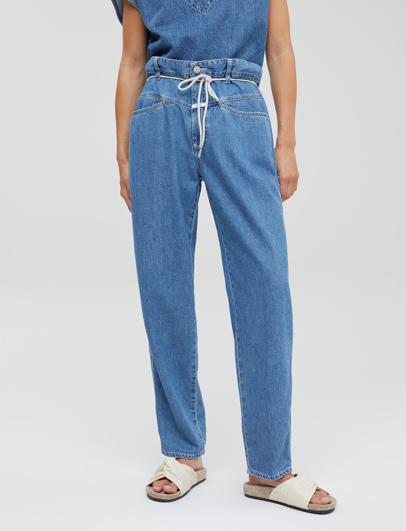 Closed - anni - jeans droites - mid blue - 4