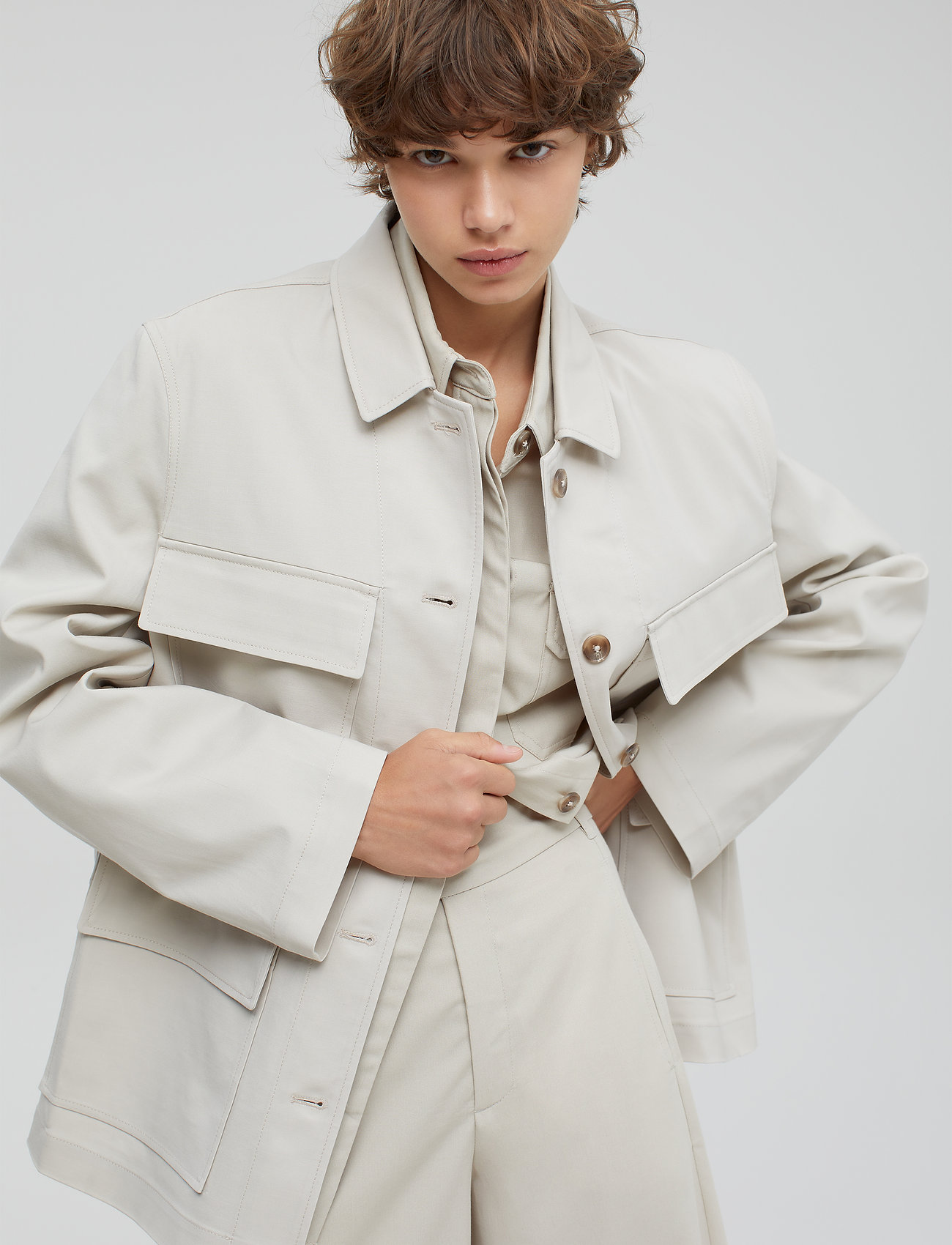 Closed - field jacket - vestes utilitaires - grain beige - 4