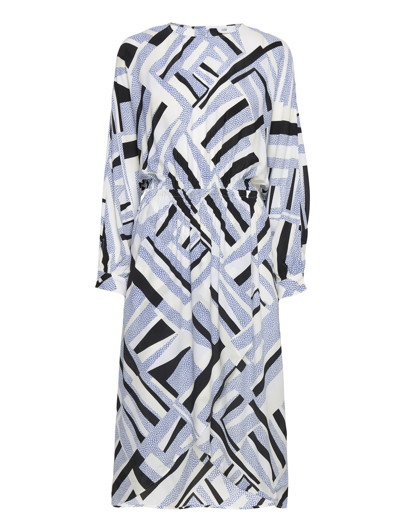 Gathered Dress Patterned Closed