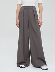 Closed - womens pant - pantalons larges - dark nickel - 0