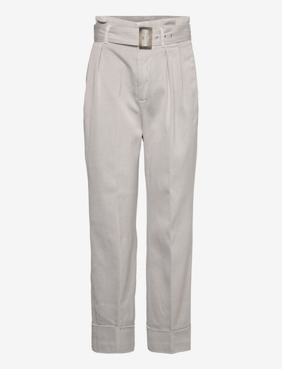 shannah - spodnie szerokie - platinum white