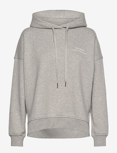 printed hoodie - sweatshirts et sweats à capuche - light grey melange