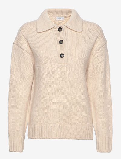 long sleeve with collar - jumpers - nude