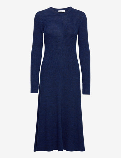 knitted dress - strikkede kjoler - galaxy blue