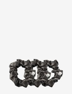Silk Scrunchies 4 cm - hårsnoddar - charcoal