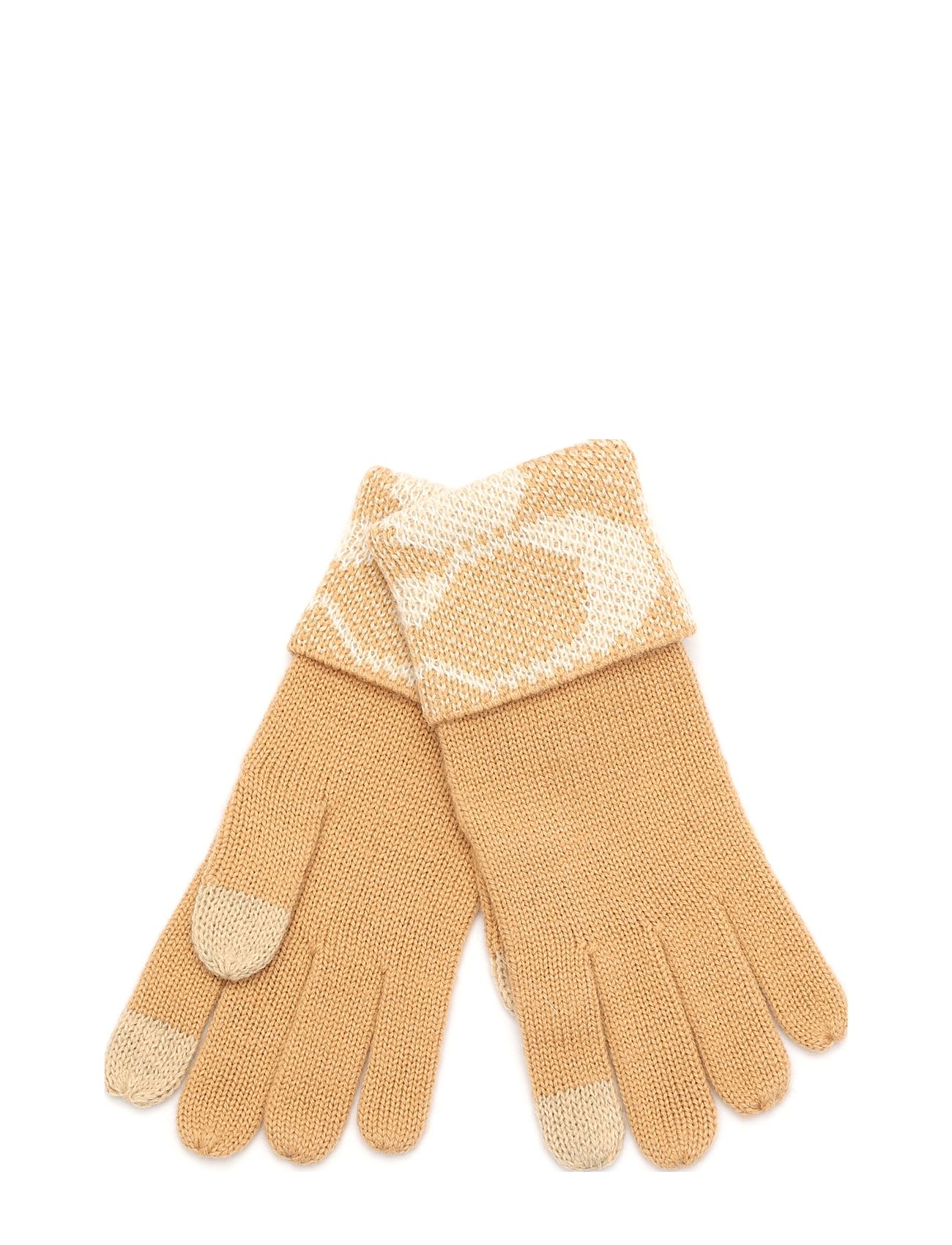 Coach Accessories Jumbo Signature C Knit Glove Beige