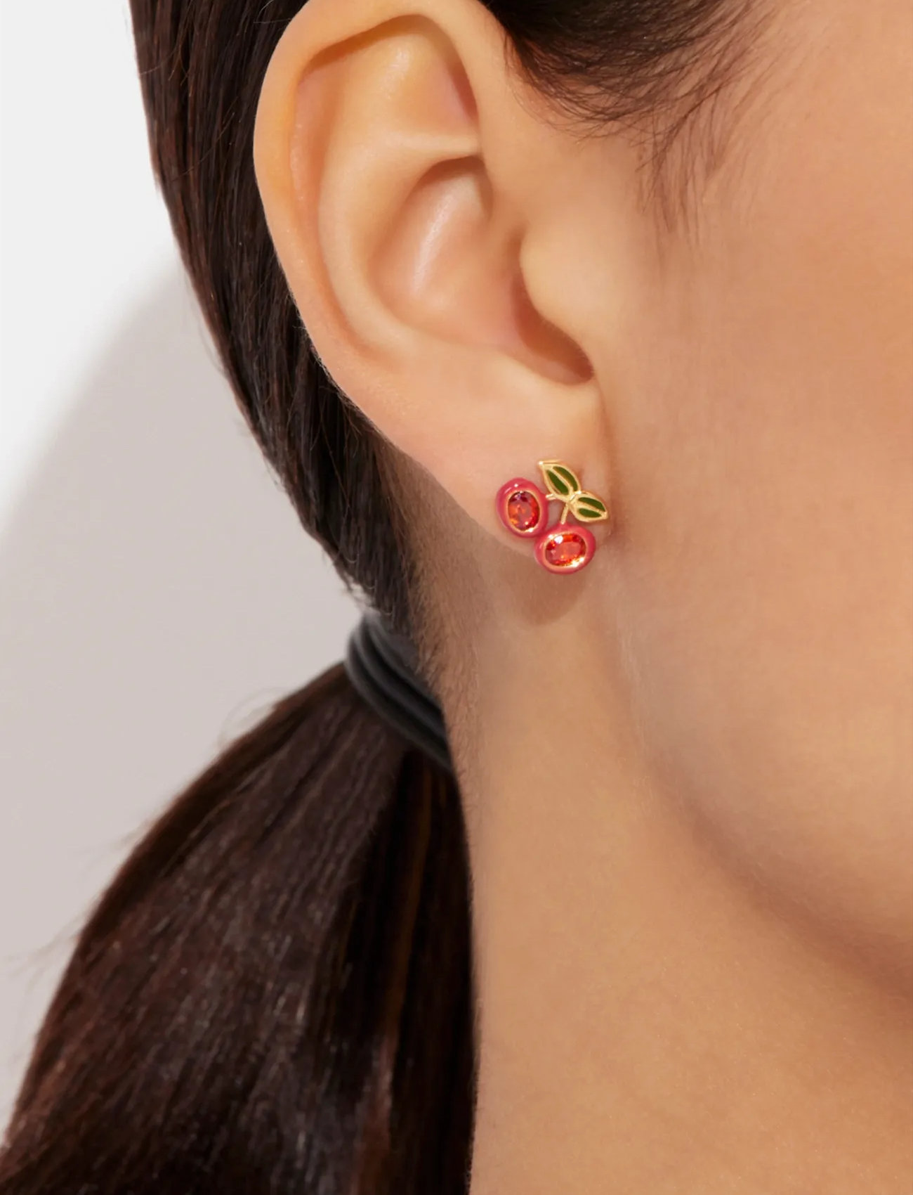 Coach Accessories Coach Cherry Stud Earrings, One Size, Red, Øreringe > Ørestikker, Dame