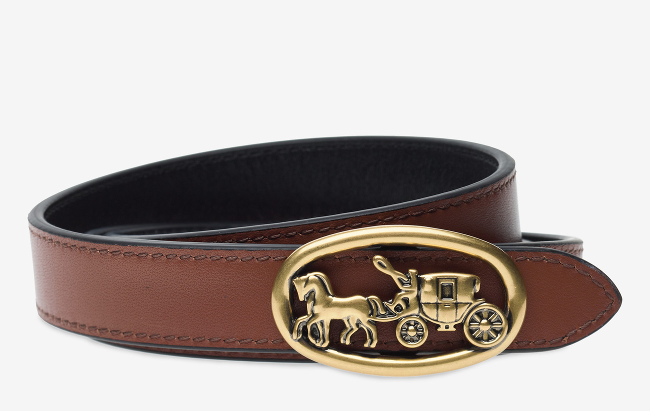 20mm Horse And Carriage Medallion Reversible Belt (B4/black 1941 Saddle