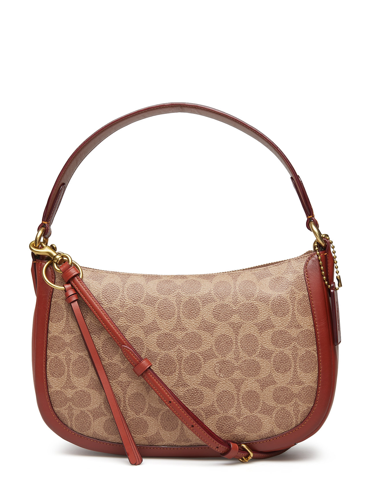 Coated Canvas Signature Sutton Crossbody (B4/tan Rust) (2800 kr