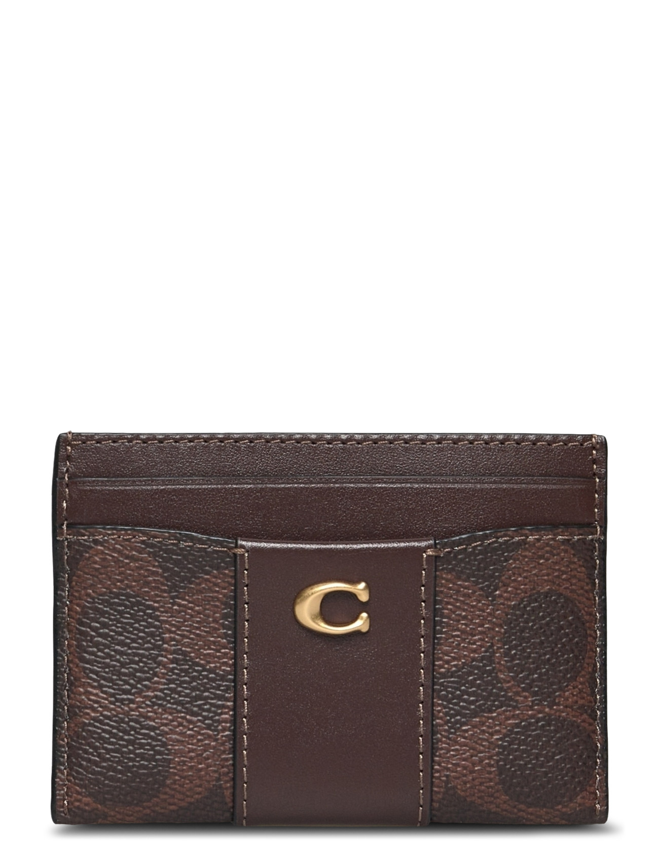 Coach Coated Canvas Signature Essential Card Case, One Size, Brown, Kortholdere Og Punge > Kortholder, Dame