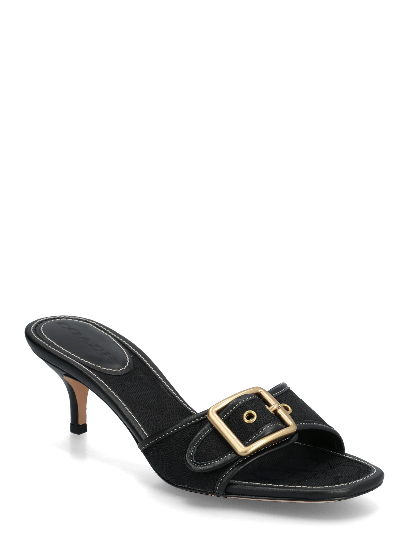 Coach Margot Signature Jacquard Sandal, 36.5, Black, Hæle > Sandaler Med Hæl, Dame
