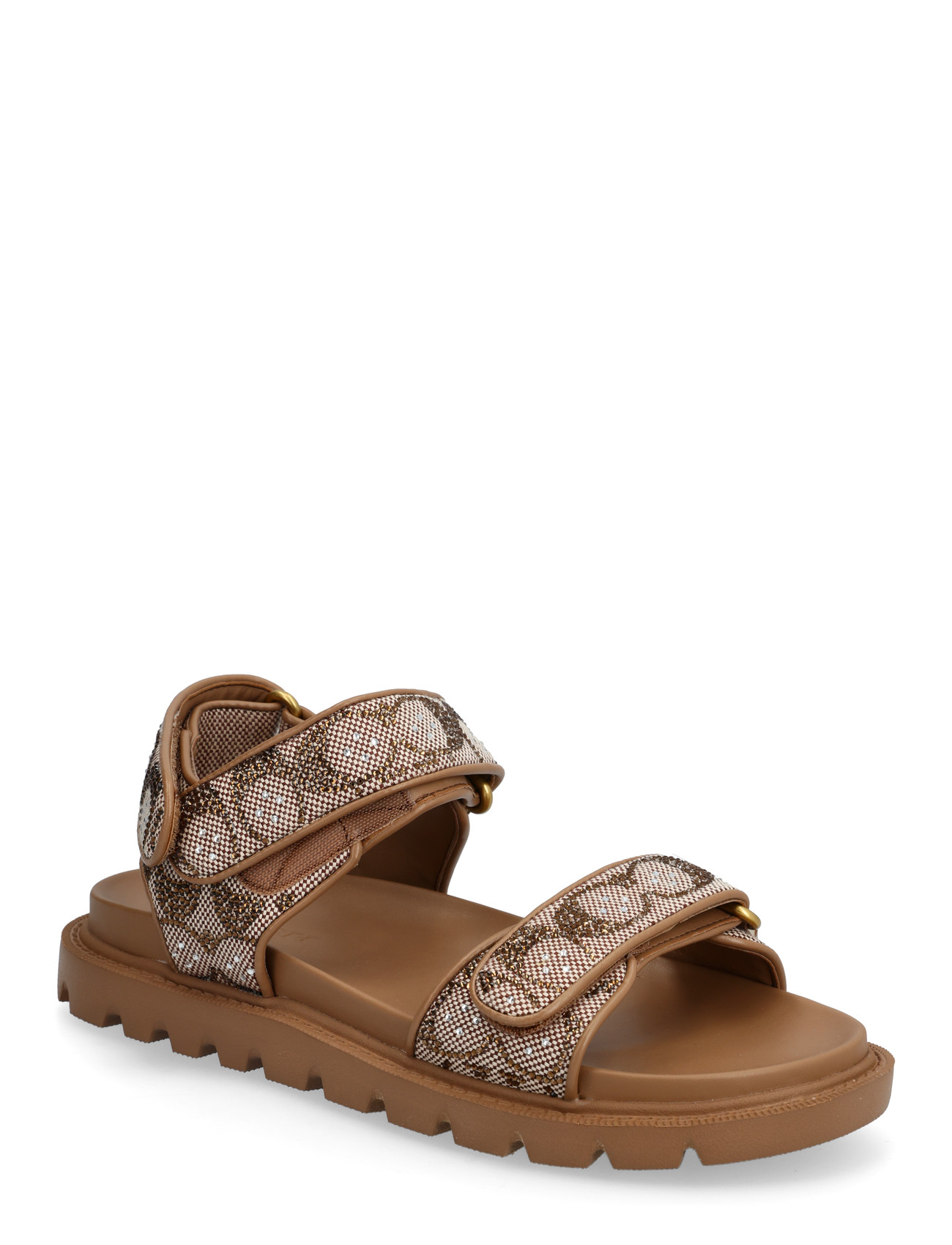 Coach Brynn Crystal Signature Sandal, 36, Brown, Sandals > Platform Sandals, Dame