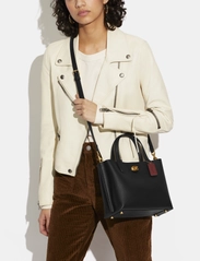 coach polished pebble leather tote