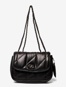 Novelty Leather Shoulder Bag - crossbody kotid - black
