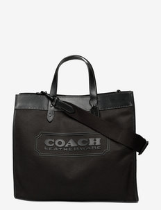 Field Tote 40 in Organic Cotton Canvas with Coach Badge - muleposer & tote bags - black