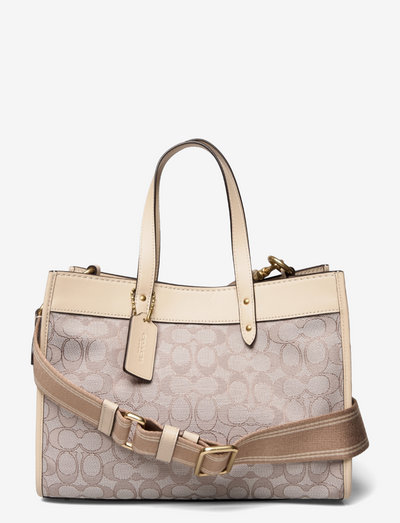 Signature Jacquard Field Tote 30 - shoulder bags - stone ivory