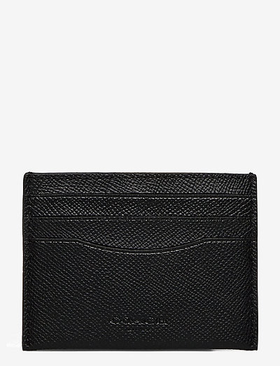 FLAT CARD CASE - wallets - black