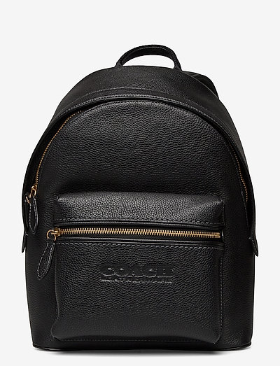 Polished Pebble Leather Charter Backpack 24 - bags - black